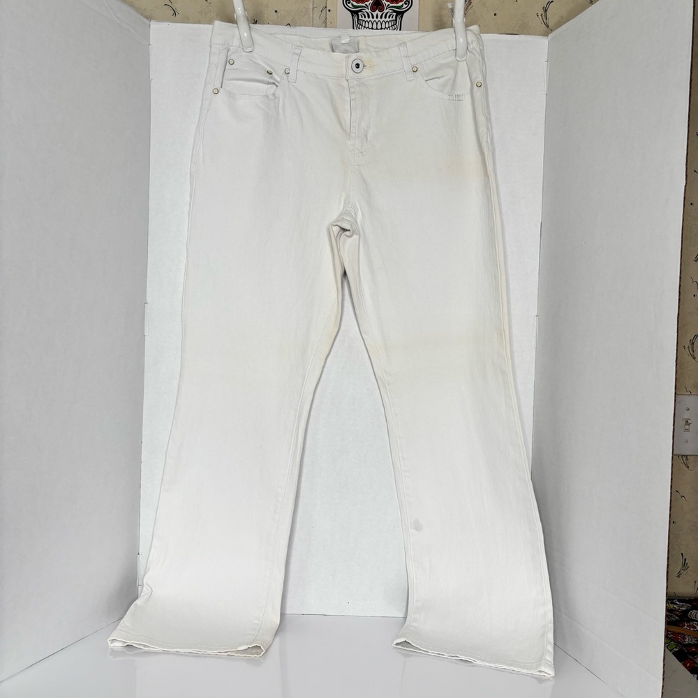Diane Gilman Dg2 White 10 P Boot Cut 5 Pocket Jeans
